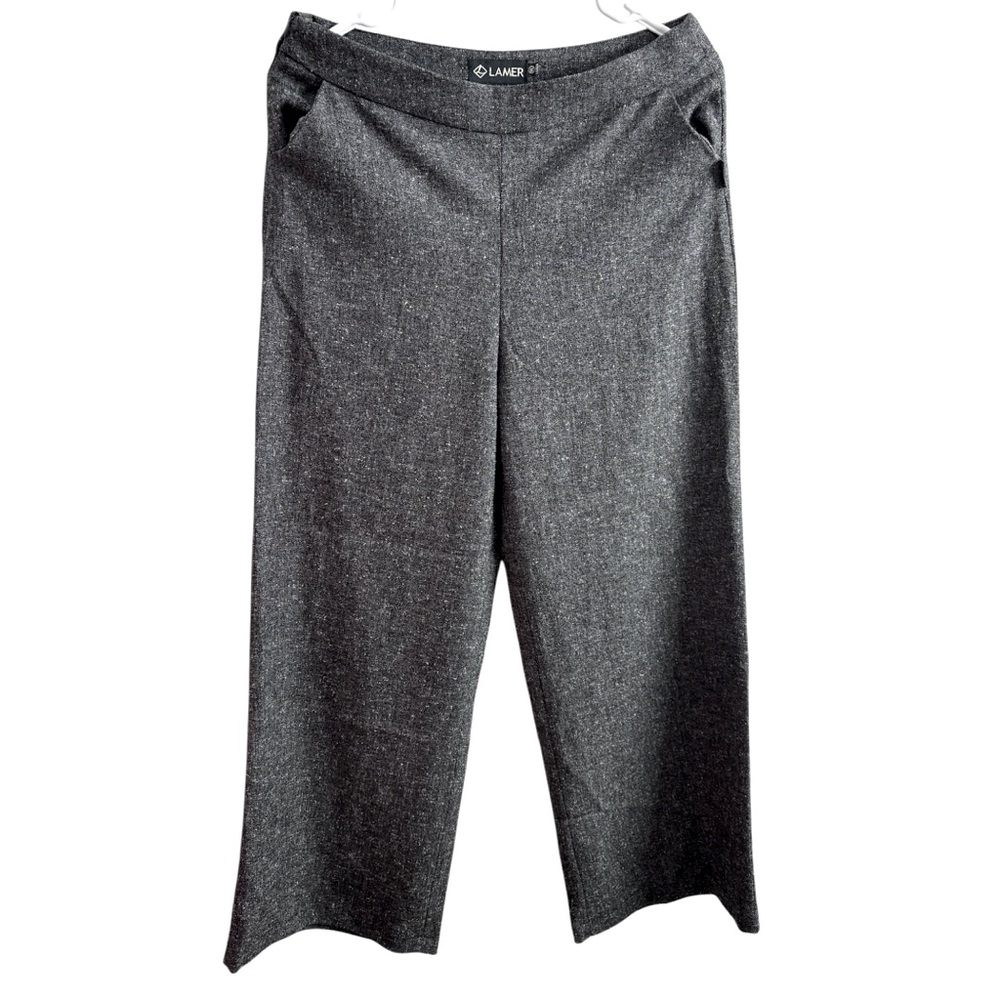 Lamer Charcoal Wide-Leg Trousers